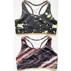 😍 NIKE DRI FIT SEAMLESS SPORTS BRA RACERBACK WIRELESS | BUNDLE OF 2 SIZE M 😘